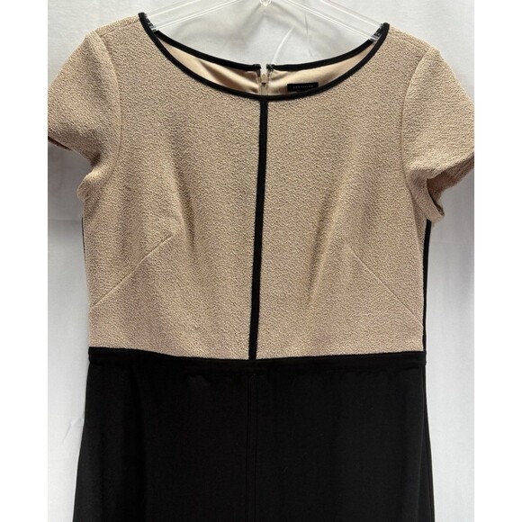 Ann Taylor Colorblock Beige Black Womans Dress Size 10 - Picture 4 of 10